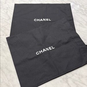 CHANEL Black Sleeper Bags for Shoes or Small Leather Goods Set of Two